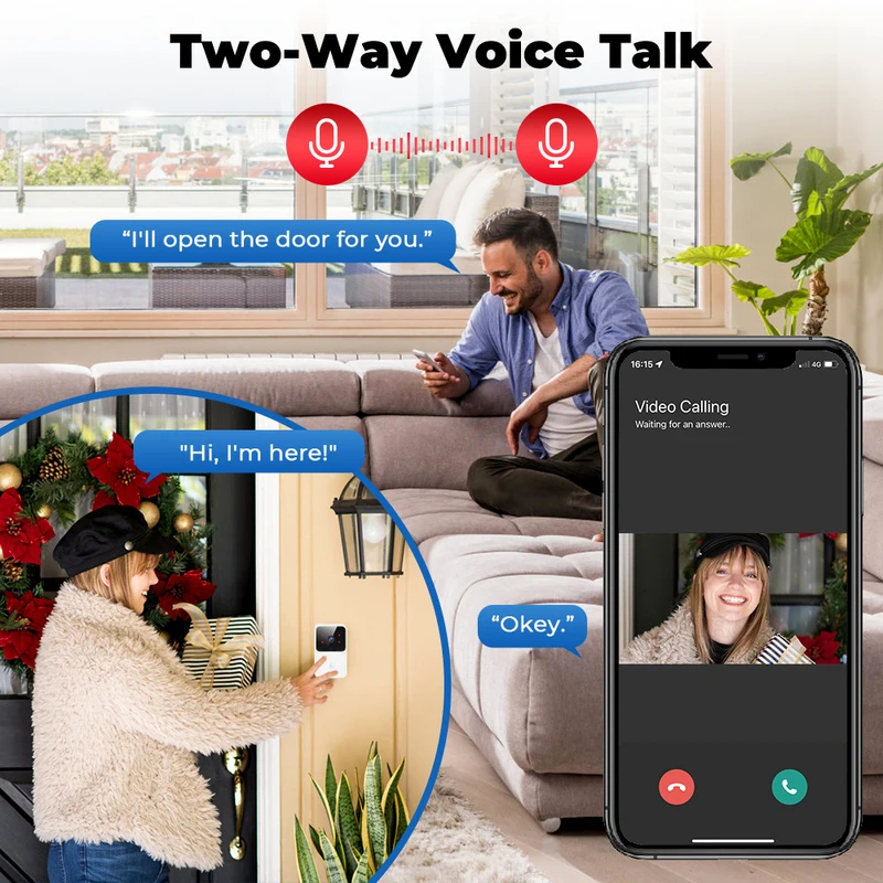 Tuya WiFi Video Doorbell Wirel - Home Security Front Door Camera 评论和价格